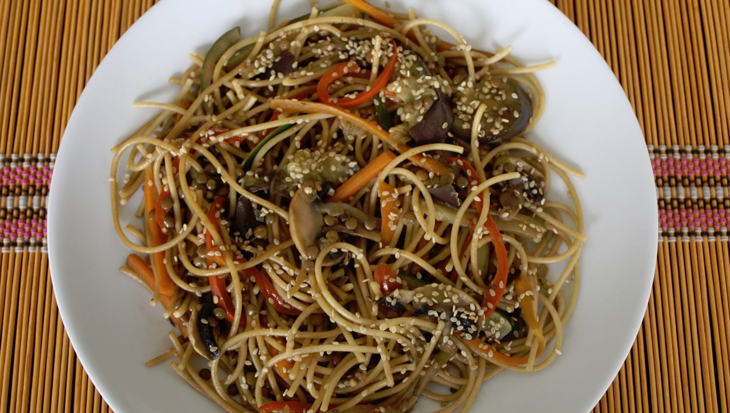 receta de spaguettis y verduras