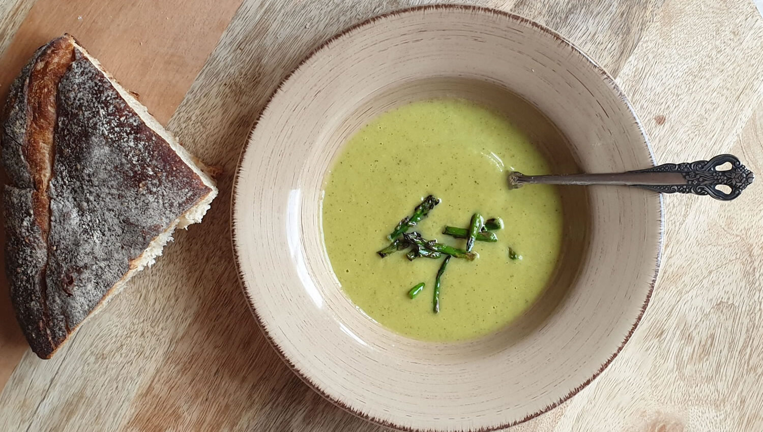 Crema espárragos verdes trigueros