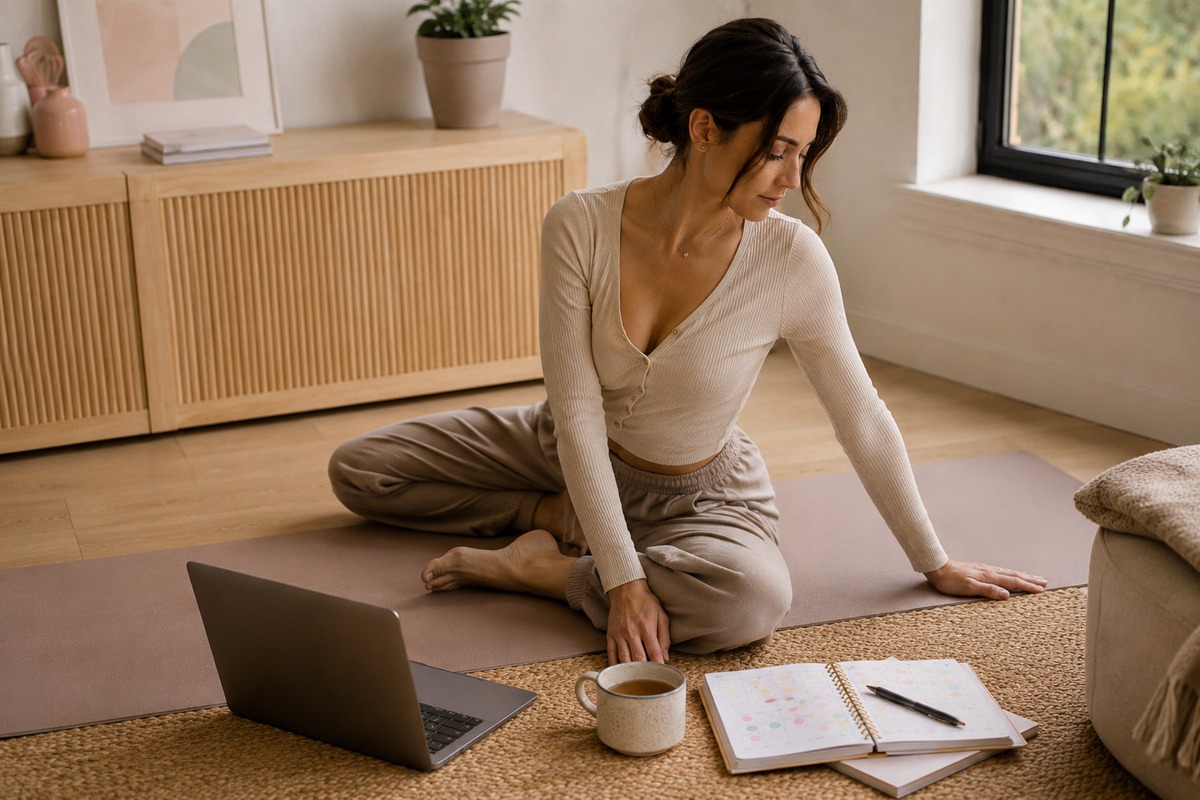 Fase lútea yoga suave y organización